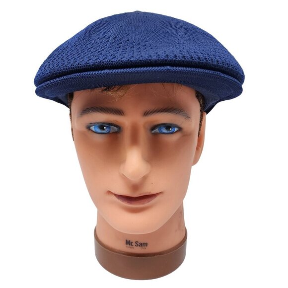 Kangol Tropic 504 Ventair Navy Blue Medium Flat Cap - Picture 2 of 10